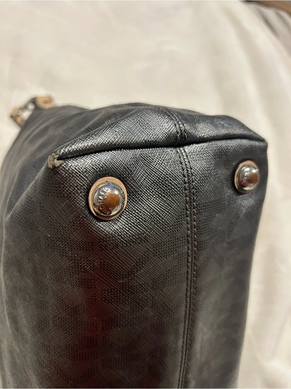 Michael Kors metallic Shoulder Bag with Beige Accents